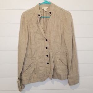Coldwater Creek Linen Blazer/Jacket 10